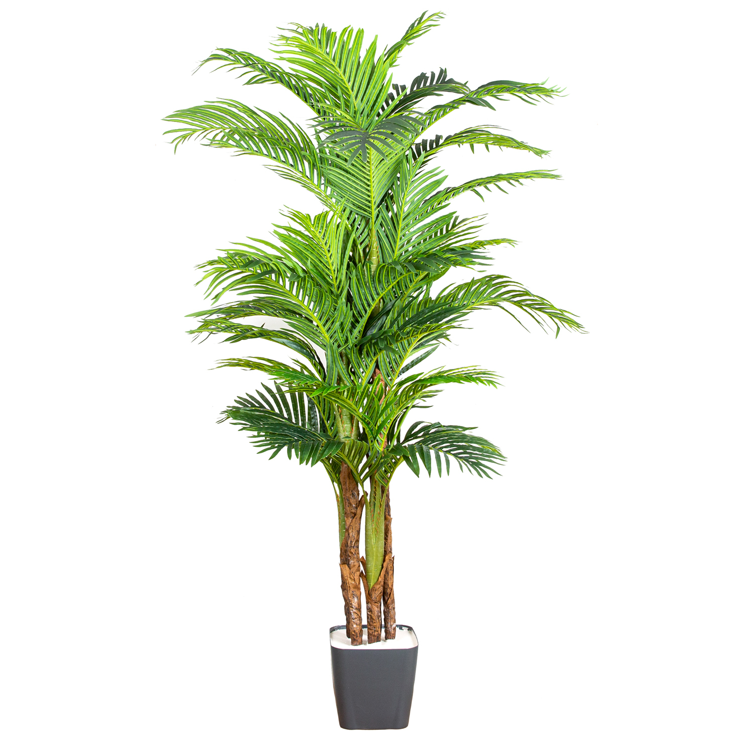 Yapay Areka Palmiye Ağacı Gerçek Dokulu Yeşil 200 Cm.