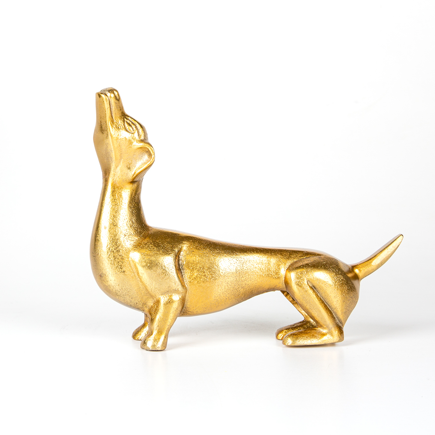 Dekoratif Metal Köpek Gold 22.5x18x5.5 Cm. - Herdekora