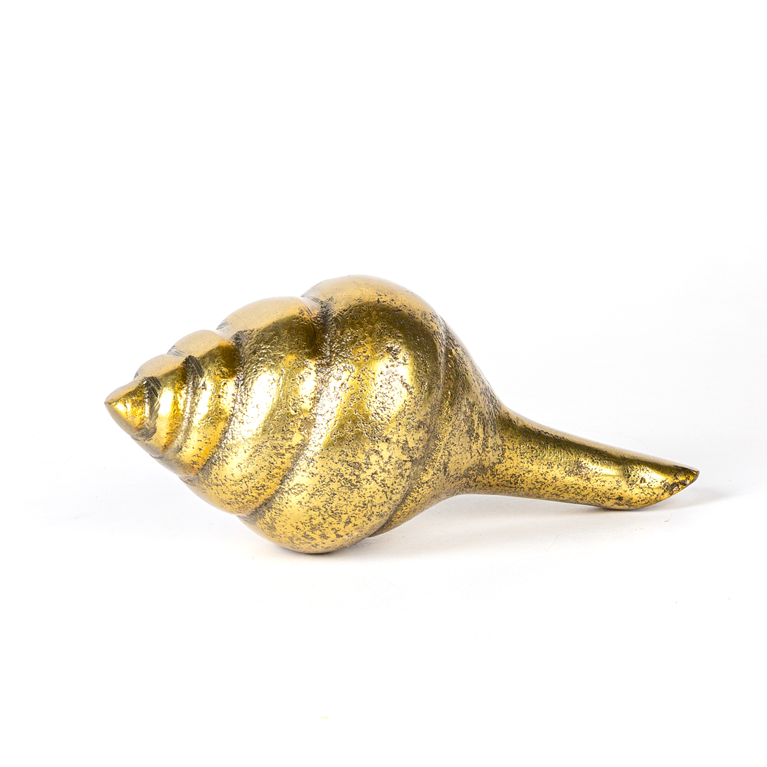 Dekoratif Metal Deniz Kabuğu Gold 14x6x6 Cm. - Herdekora