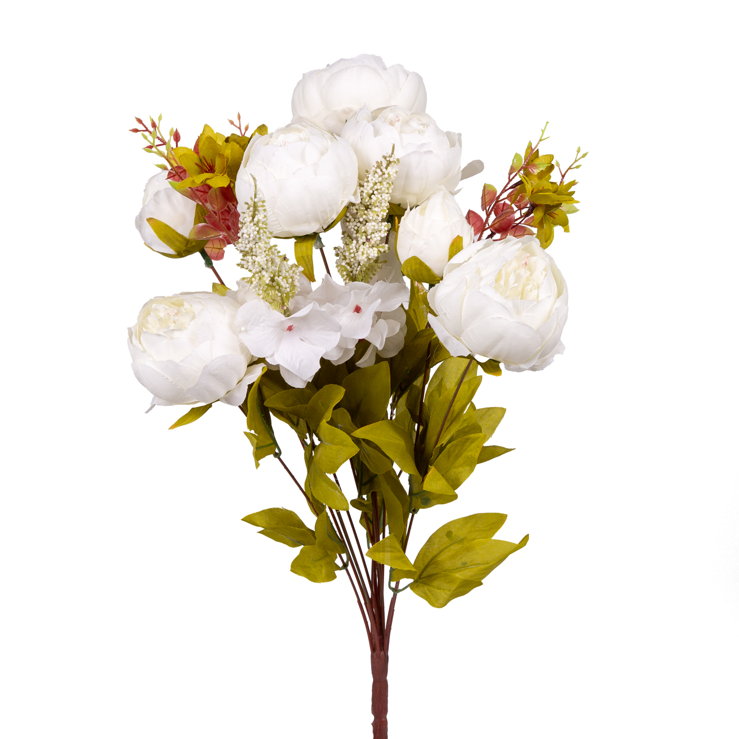 Yapay Çiçek Şakayık 10 Dal Aranjman Buket Beyaz 52 Cm.