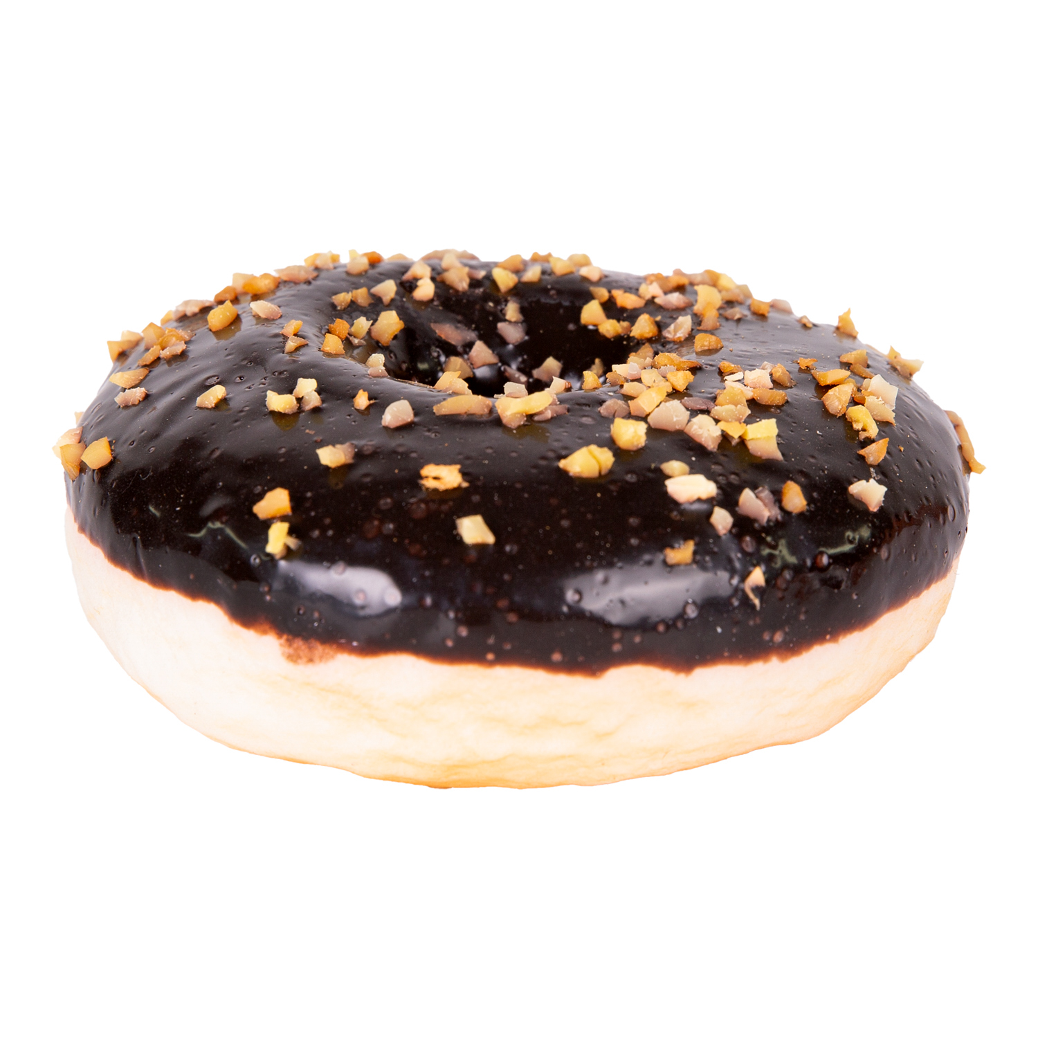 Yapay Donut Çikolata Üstü Fındıklı Siyah 10x4 Cm. - Herdekora