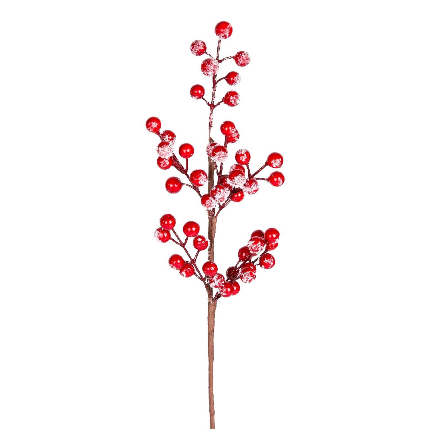 Yılbaşı Çiçeği Pike Berry Karlı Kırmızı 40 Cm. - Herdekora