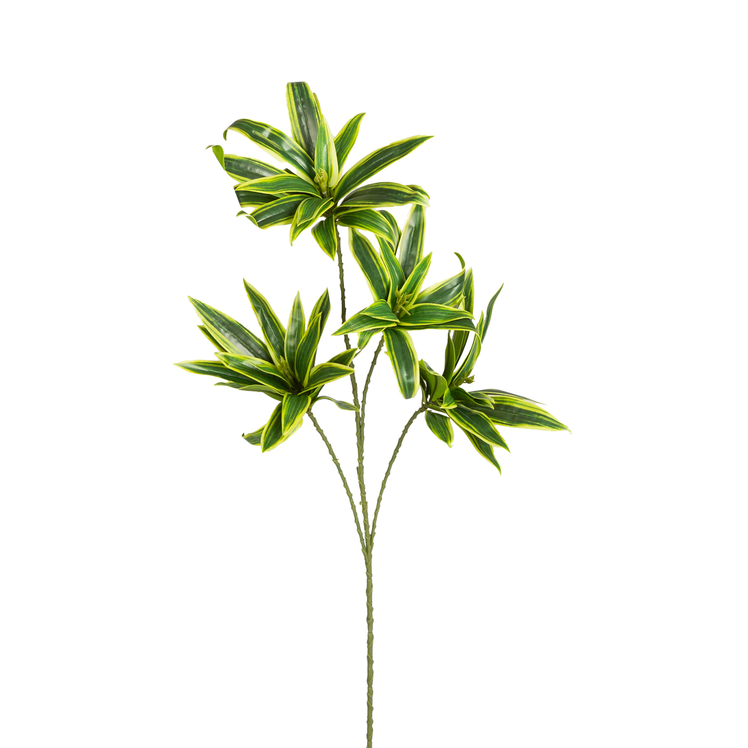 Yapay Dracena Bitkisi Yeşil-Sarı 75 Cm. - Herdekora