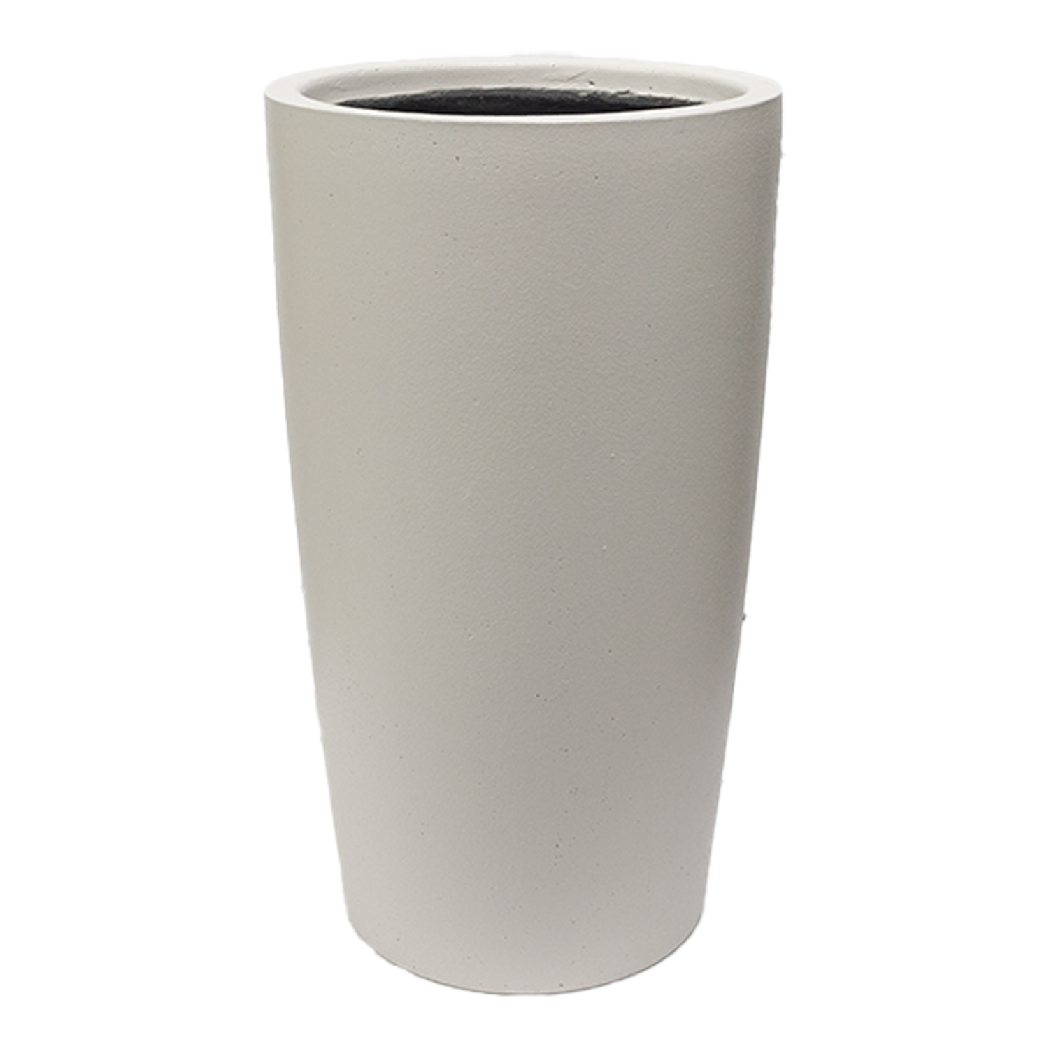 Beton Saksı Yuvarlak Beyaz 35x50 Cm. - Herdekora