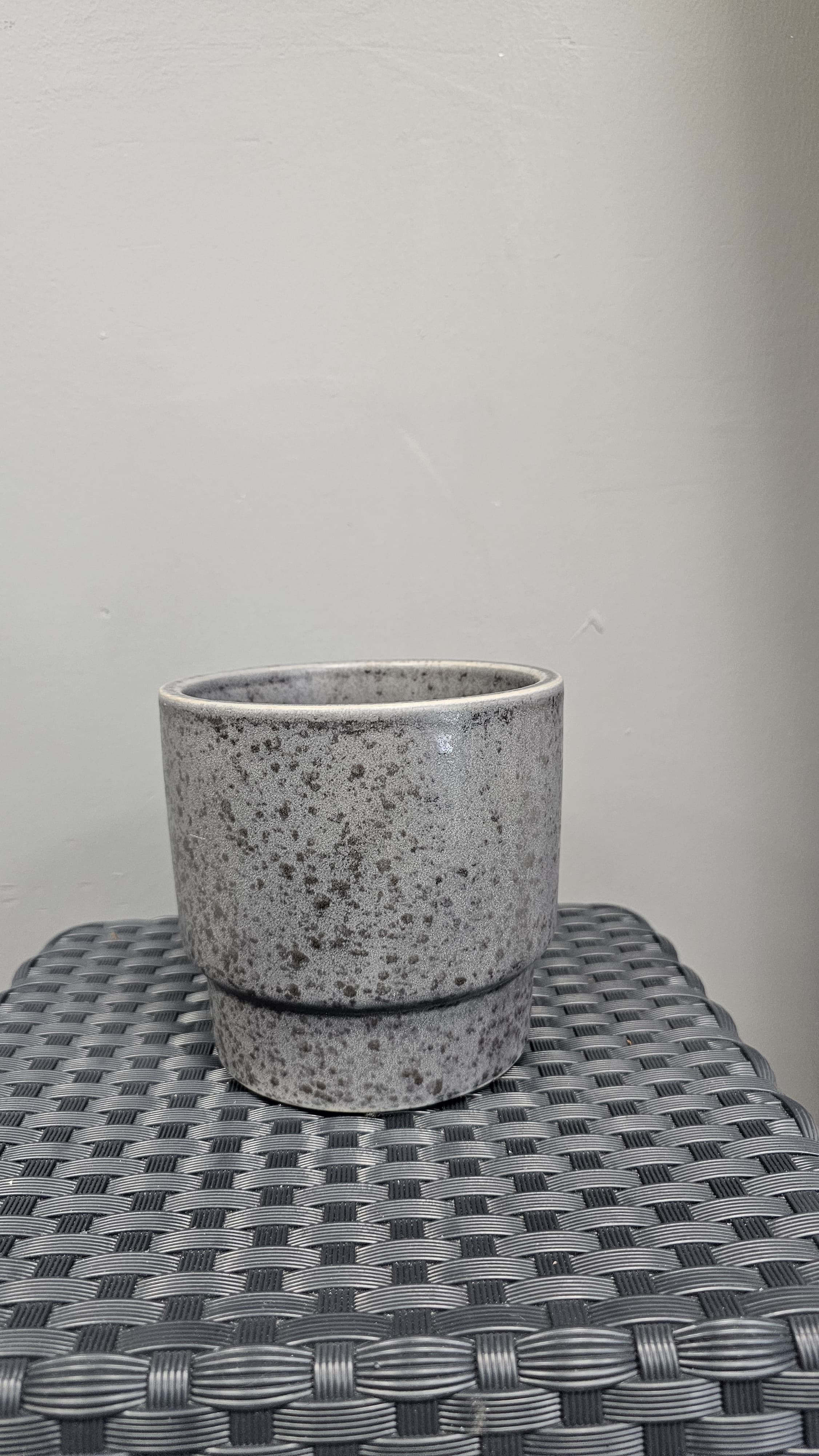 Seramik Saksı Gri 13x13 Cm. - Herdekora