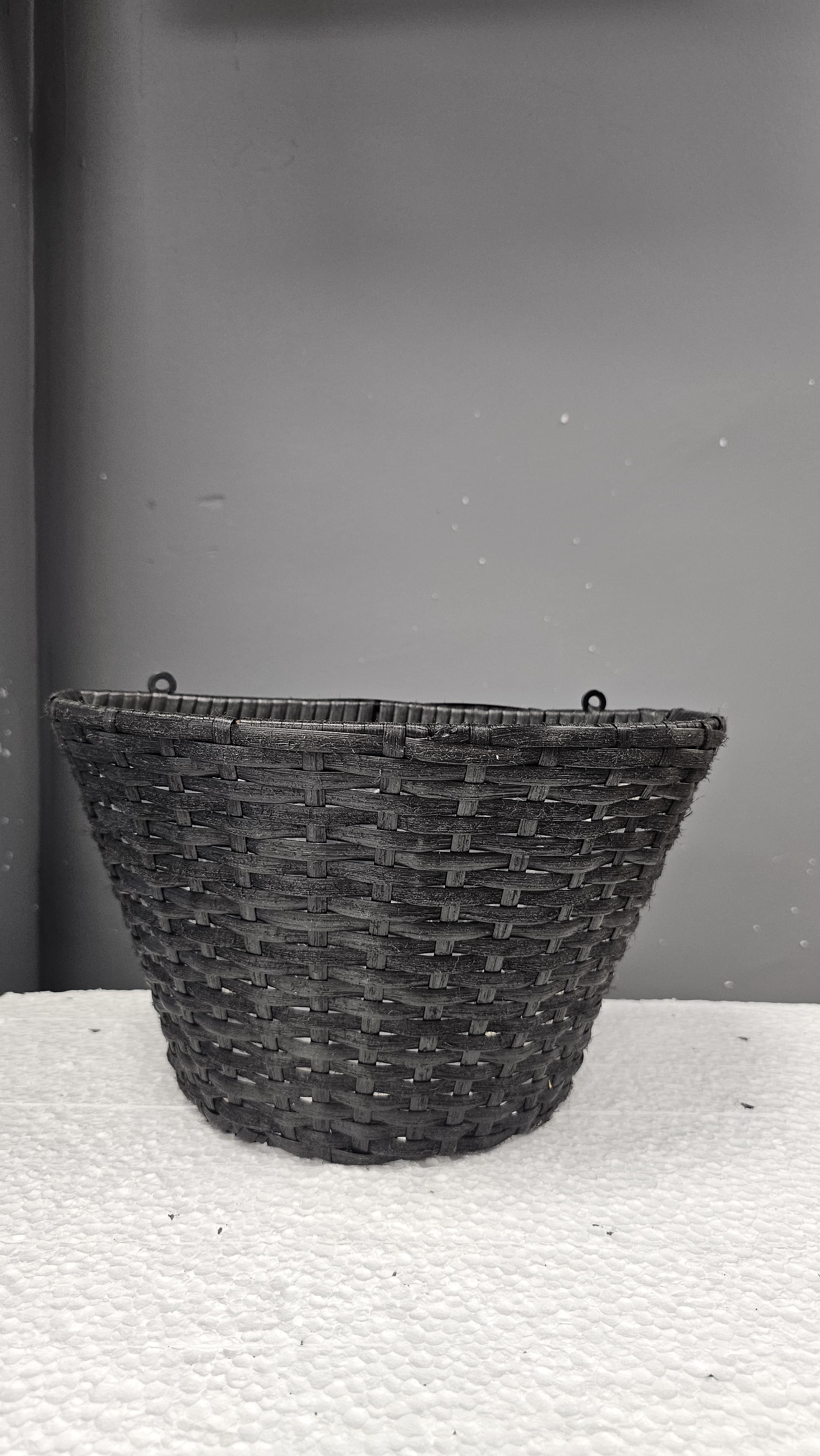 Duvar Sepeti Rattan Siyah 18x18x30 Cm. - Herdekora