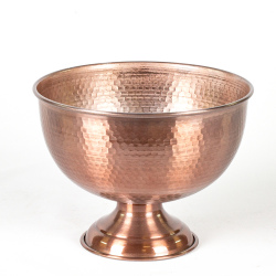 Ayaklı Metal Saksı Bronz 26x20x26 Cm. - Herdekora