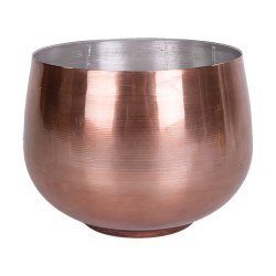 Metal Saksı Bronz Küçük 17,5x15 Cm - Herdekora