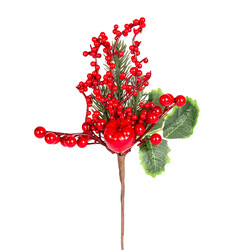 Yılbaşı Çiçeği Pike Berry Elmalı Kırmızı-Yeşil 27 Cm. - Herdekora