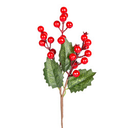 Yılbaşı Çiçeği Pike Berry Kırmızı-Yeşil 30 Cm.