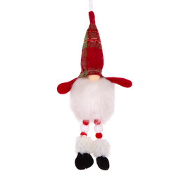 Yılbaşı Süsü Noel Baba Figürü Işıklı Kırmızı-Beyaz 8x27 Cm. - Herdekora