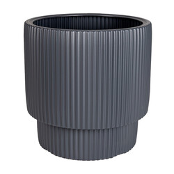 Saksı Yuvarlak Antrasit 37x36 Cm. - Herdekora