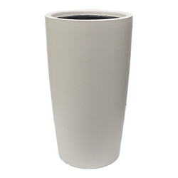 Beton Saksı Yuvarlak Beyaz 35x60 Cm.