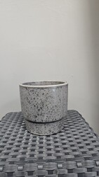 Seramik Saksı Gri 13x13 Cm. - Herdekora