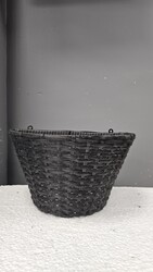 Duvar Sepeti Rattan Siyah 18x18x30 Cm.